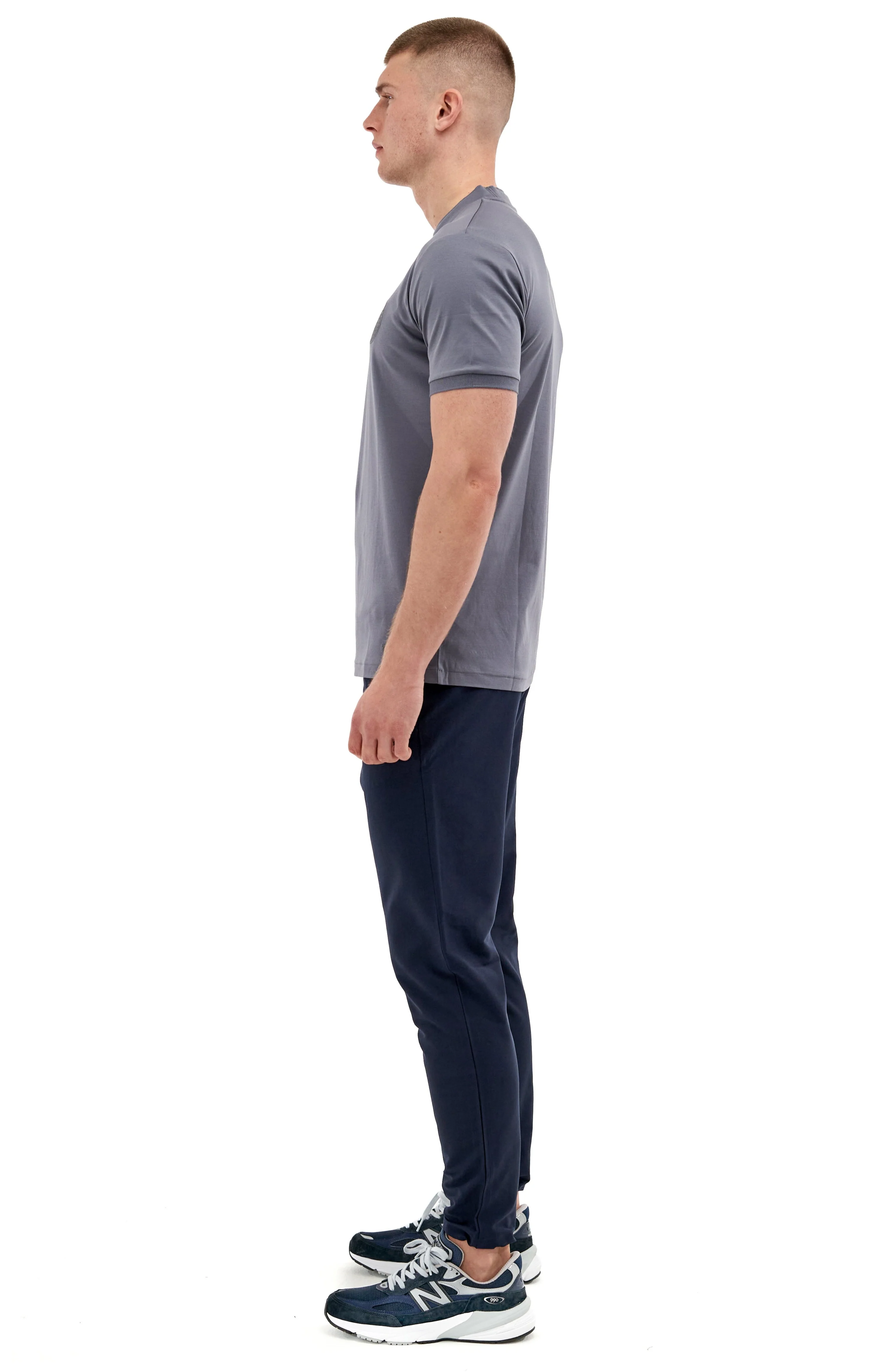 Steel Grey Mercerised Circle T-shirt - Image 4